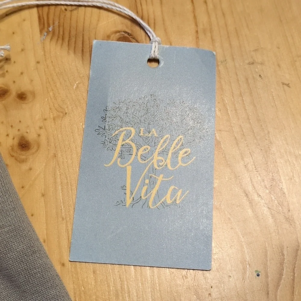 Tart Collections Hasma Oatmeal Drawstring Midi Skirt NWT High Low Raw Hem - Picture 10 of 14